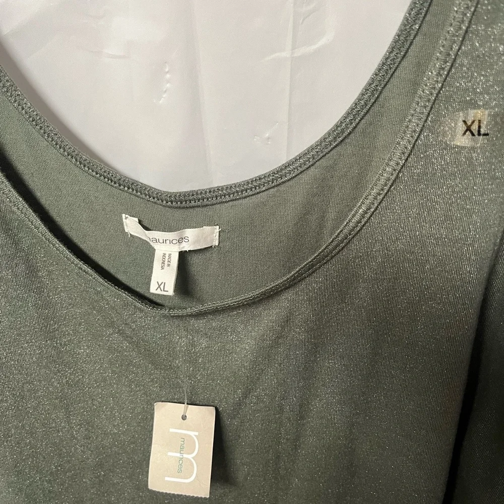 Maurices Shimmering Olive Tank Top - Picture 2 of 4